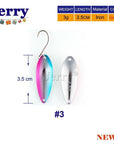 Jerry 3G 4.5G High Quality Fishing Spoons Area Trout Fishing Lures Pesca Micro-Jerry Fishing Tackle-3g pink blue-Bargain Bait Box