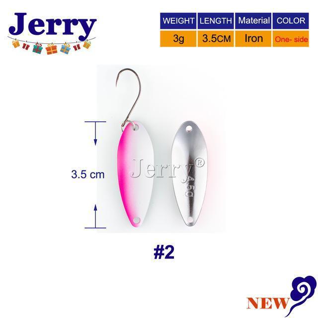 Jerry 3G 4.5G High Quality Fishing Spoons Area Trout Fishing Lures Pesca Micro-Jerry Fishing Tackle-3g pink pearl white-Bargain Bait Box