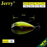 Jerry 5Cm Ultralight Fishing Lures Micro Minnow Lure Hard Bait Slow Sinking-Jerry Fishing Tackle-Yellow brown belly-Bargain Bait Box