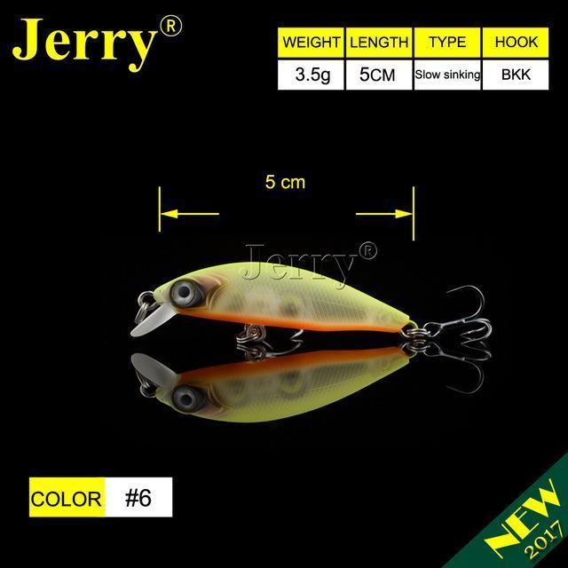 Jerry 5Cm Ultralight Fishing Lures Micro Minnow Lure Hard Bait Slow Sinking-Jerry Fishing Tackle-Yellow orange belly-Bargain Bait Box