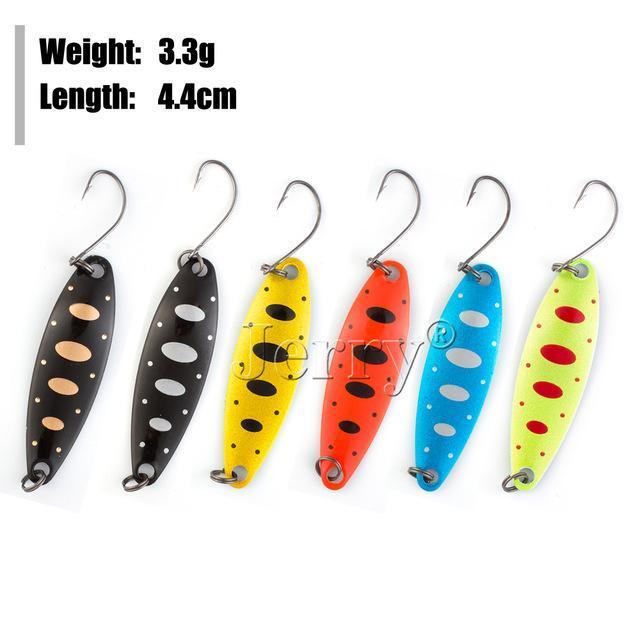 Jerry 5Pcs 3.3G 5G Artificial Fishing Lures Lightweight Trolling Spoons For-Jerry Fishing Tackle-3.3g color pattern 1-Bargain Bait Box