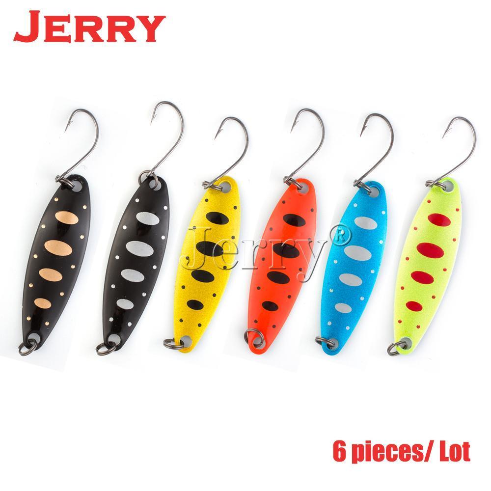 Jerry 5Pcs 3.3G 5G Artificial Fishing Lures Lightweight Trolling Spoons For-Jerry Fishing Tackle-3.3g color pattern 1-Bargain Bait Box