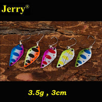 Jerry 5Pcs/Lot Micro Fishing Spoons Trout Lures Freshwater Spinner Bait Wobbler-Jerry Fishing Tackle-3g-Bargain Bait Box