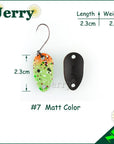 Jerry Pesca Two Side Colors Micro Fishing Spoons Trout Spoon Wobbler Fishing-Jerry Fishing Tackle-2g green orange-Bargain Bait Box