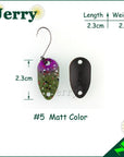 Jerry Pesca Two Side Colors Micro Fishing Spoons Trout Spoon Wobbler Fishing-Jerry Fishing Tackle-2g green purple-Bargain Bait Box