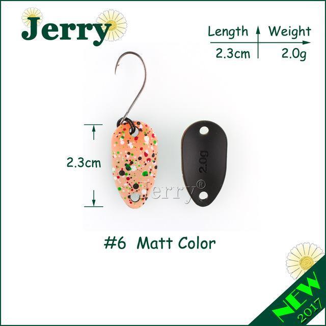 Jerry Pesca Two Side Colors Micro Fishing Spoons Trout Spoon Wobbler Fishing-Jerry Fishing Tackle-2g Orange-Bargain Bait Box
