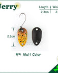 Jerry Pesca Two Side Colors Micro Fishing Spoons Trout Spoon Wobbler Fishing-Jerry Fishing Tackle-2g yellow brown-Bargain Bait Box