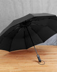 Jesse Kamm Big Strong Windproof Men Gentle Folding Compact Fully Automatic-Umbrellas-Bargain Bait Box-Black-China-Bargain Bait Box
