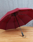 Jesse Kamm Big Strong Windproof Men Gentle Folding Compact Fully Automatic-Umbrellas-Bargain Bait Box-Red-China-Bargain Bait Box