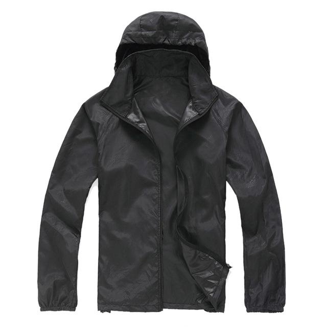Jho-Outdoor Unisex Cycling Running Waterproof Windproof Jacket Rain Coat-Let&#39;s Have Fun Store-Black-XS-Bargain Bait Box