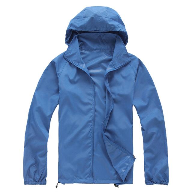 Jho-Outdoor Unisex Cycling Running Waterproof Windproof Jacket Rain Coat-Let&#39;s Have Fun Store-Blue-XS-Bargain Bait Box