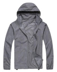 Jho-Outdoor Unisex Cycling Running Waterproof Windproof Jacket Rain Coat-Let's Have Fun Store-Gray-XS-Bargain Bait Box