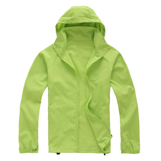 Jho-Outdoor Unisex Cycling Running Waterproof Windproof Jacket Rain Coat-Let&#39;s Have Fun Store-Green-XS-Bargain Bait Box
