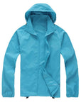 Jho-Outdoor Unisex Cycling Running Waterproof Windproof Jacket Rain Coat-Let's Have Fun Store-lake blue-XS-Bargain Bait Box