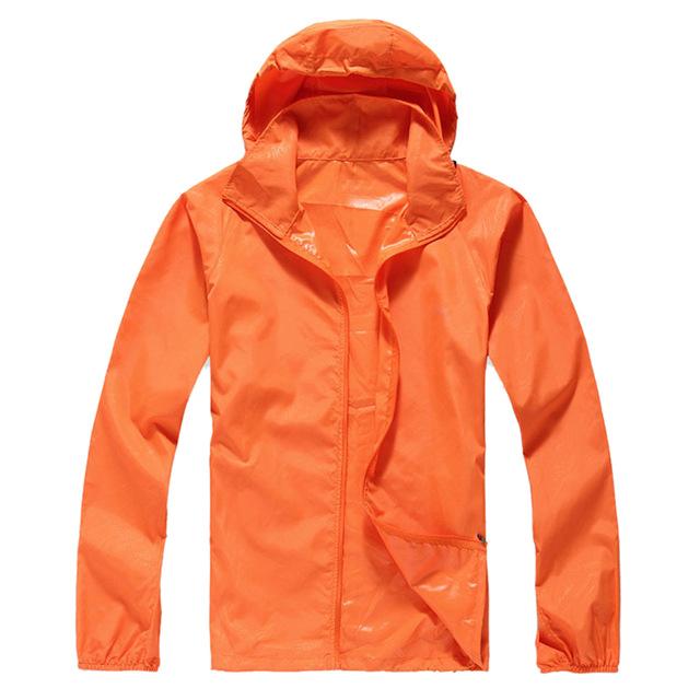 Jho-Outdoor Unisex Cycling Running Waterproof Windproof Jacket Rain Coat-Let&#39;s Have Fun Store-Orange-XS-Bargain Bait Box