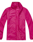 Jho-Outdoor Unisex Cycling Running Waterproof Windproof Jacket Rain Coat-Let's Have Fun Store-rose red-XS-Bargain Bait Box