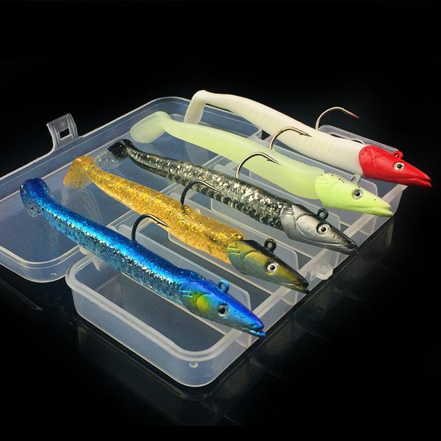Jig Head Soft Bait Kit 5 Pieces With Case 22G/11Cm Jigs Fishing-Soft Bait Kits-Bargain Bait Box-Bargain Bait Box