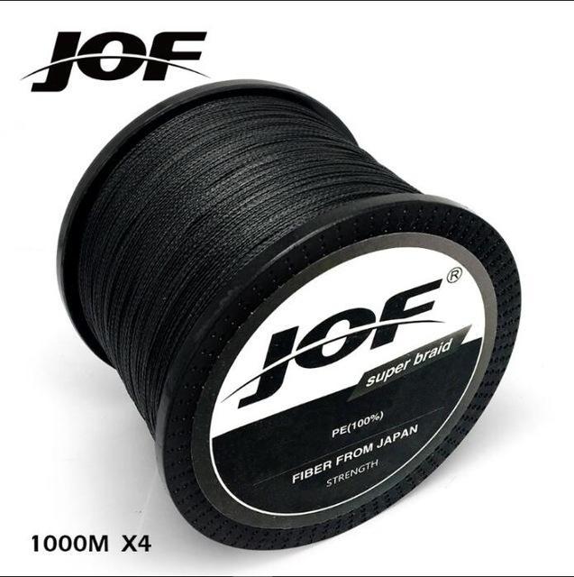 Jof 1000M Multifilament Fishing Line 100% Pe Braided 4 Threads Fly Fishing-liang1 Store-Black-0.4-Bargain Bait Box