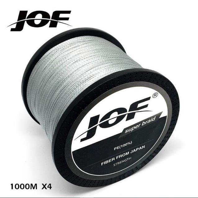 Jof 1000M Multifilament Fishing Line 100% Pe Braided 4 Threads Fly Fishing-liang1 Store-Grey-0.4-Bargain Bait Box