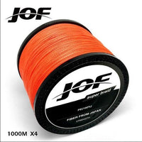 Jof 1000M Multifilament Fishing Line 100% Pe Braided 4 Threads Fly Fishing-liang1 Store-Orange-0.4-Bargain Bait Box