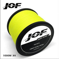 Jof 1000M Multifilament Fishing Line 100% Pe Braided 4 Threads Fly Fishing-liang1 Store-Yellow-0.4-Bargain Bait Box