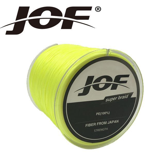 Jof 100M 8Strands Braided Fishing Lines Multifilament Multicolor Pe Fine Fishing-duo dian Store-Yellow-1.0-Bargain Bait Box