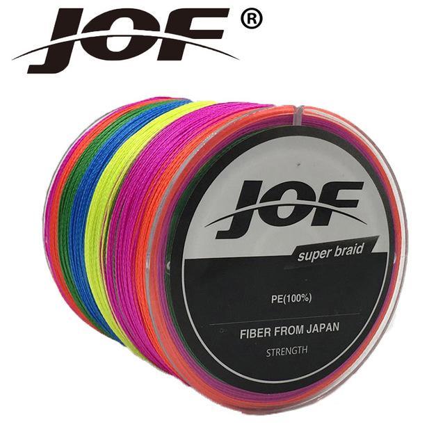 Jof 4 Strands 100M Pe Braided Fishing Line Multifilament Fishing Line Wire-duo dian Store-Multi with Green-0.3-Bargain Bait Box