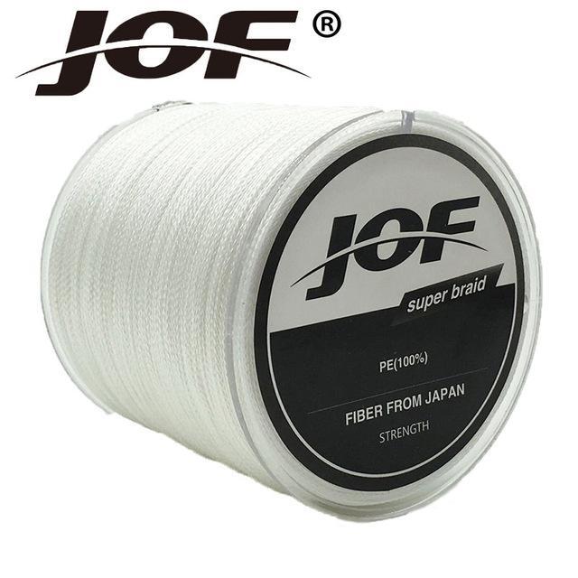 Jof 4 Strands 100M Pe Braided Fishing Line Multifilament Fishing Line Wire-duo dian Store-White-0.3-Bargain Bait Box