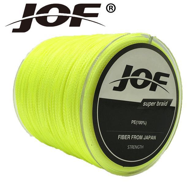 Jof 4 Strands 100M Pe Braided Fishing Line Multifilament Fishing Line Wire-duo dian Store-Yellow-0.3-Bargain Bait Box