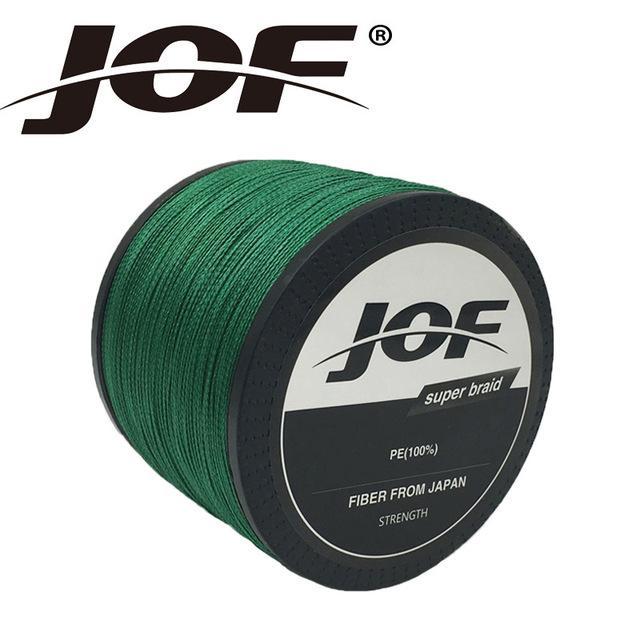 Jof 4Strands 1000M Fishing Line Brand Pink/Green/Grey/Yellow/Blue Braided-duo dian Store-Green-0.3-Bargain Bait Box