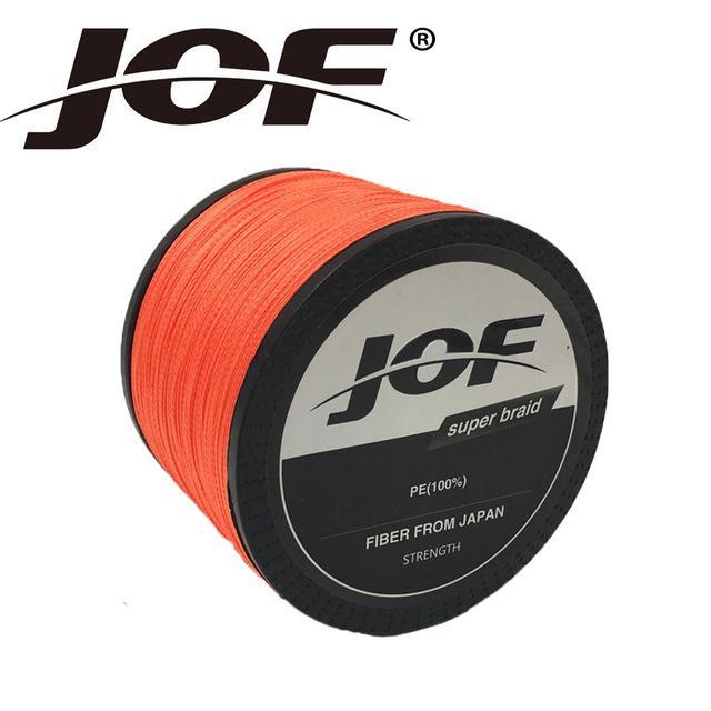 Jof 4Strands 1000M Fishing Line Brand Pink/Green/Grey/Yellow/Blue Braided-duo dian Store-Orange-0.3-Bargain Bait Box