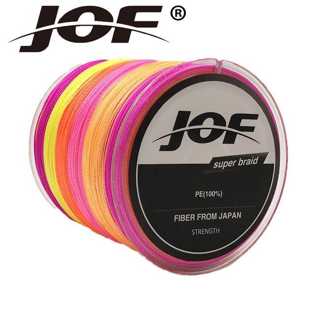 Jof 500M Pe Braided Fishing Line Hot Sale Fishing Line 4 Srtands 10Lbs To-duo dian Store-Multi with Red-0.3-Bargain Bait Box
