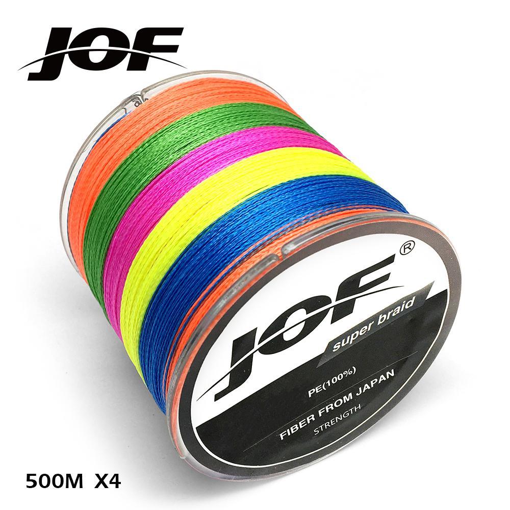Jof 500M Pe Fishing Line 4 Strands Monofilament Braided Fishing Line Ocean Super-liang1 Store-Yellow-0.4-Bargain Bait Box