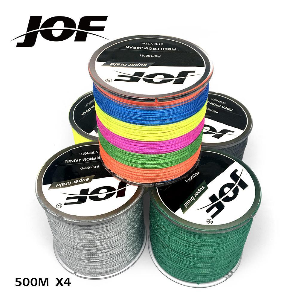 Jof 500M Pe Fishing Line 4 Strands Monofilament Braided Fishing Line Ocean Super-liang1 Store-Yellow-0.4-Bargain Bait Box