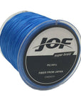 Jof 8 Colors Fishing Line 4 Strands 300M Pe Big Horsepower Braided 8Weaves-Enrich Your Outdoor Life Store-Blue-1.0-Bargain Bait Box