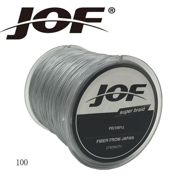 Jof 8 Strands 100M Pe Braided Fishing Line Multifilament Fishing Line Wire-YPYC Sporting Store-Grey-1.0-Bargain Bait Box