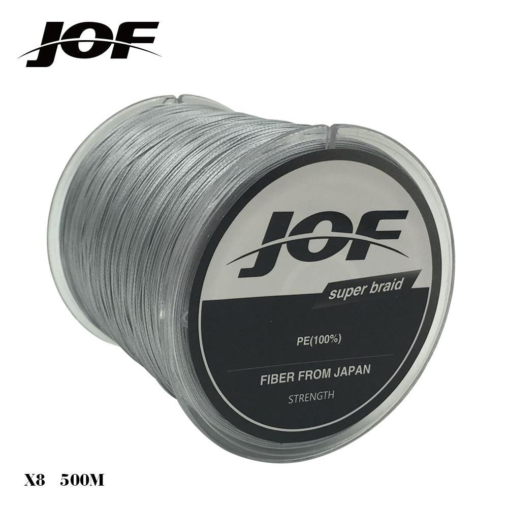 Jof 8 Strands Multifilament Pe Braided Wire 500M Braid Lines Fishing Material-HUDA Outdoor Equipment Store-Yellow-1.0-Bargain Bait Box