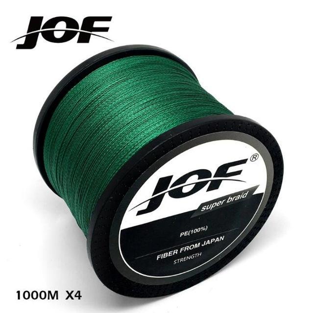 Jof Brand Fishing Line 1000M Pe Multifilament Braided Fish Line 4 Strands-liang1 Store-Green-0.4-Bargain Bait Box