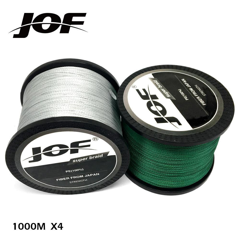 Jof Brand Fishing Line 1000M Pe Multifilament Braided Fish Line 4 Strands-liang1 Store-Grey-0.4-Bargain Bait Box