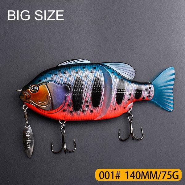 Joint Bait Swimbait With Spinner Fishing Lure 140Mm/120Mm-TOP TACKLE INDUSTRIES-140mm 75g 001-Bargain Bait Box