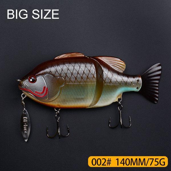 Joint Bait Swimbait With Spinner Fishing Lure 140Mm/120Mm-TOP TACKLE INDUSTRIES-140mm 75g 002-Bargain Bait Box