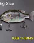 Joint Bait Swimbait With Spinner Fishing Lure 140Mm/120Mm-TOP TACKLE INDUSTRIES-140mm 75g 008-Bargain Bait Box