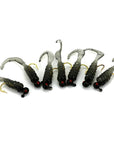 Joshnese 7Pcs/Lot Fishing Lure Set Jig Lead Head Hook Soft Worm Grub Single Tail-Outdoor Sporting - Keep Healthy Store-Black-Bargain Bait Box