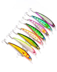 Joshnese Floating Fishing Lures Minnow 11Cm Artificial Bait Plastic Wobbler Bass-Outdoor Sporting - Keep Healthy Store-Blue-Bargain Bait Box