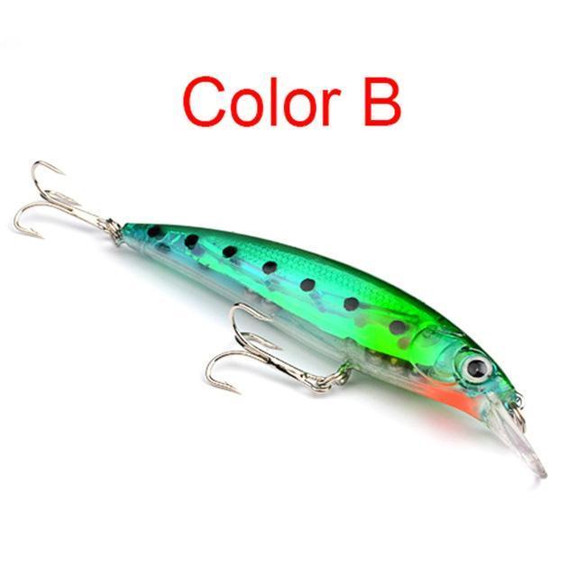 Joshnese Floating Fishing Lures Minnow 11Cm Artificial Bait Plastic Wobbler Bass-Outdoor Sporting - Keep Healthy Store-Orange Red-Bargain Bait Box