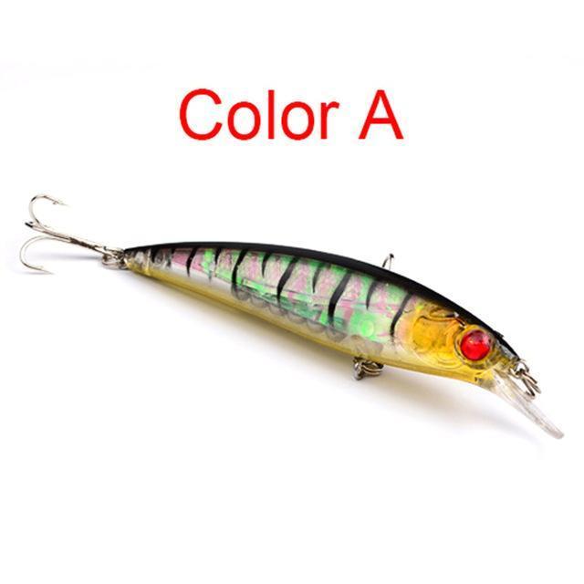 Joshnese Floating Fishing Lures Minnow 11Cm Artificial Bait Plastic Wobbler Bass-Outdoor Sporting - Keep Healthy Store-Rosy Red-Bargain Bait Box