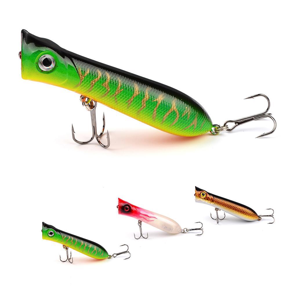 Joshnese Popper Fishing Lure Floating Lure Hard Bait Plastic Fishing Tackle-Outdoor Sporting - Keep Healthy Store-Yellow-Bargain Bait Box