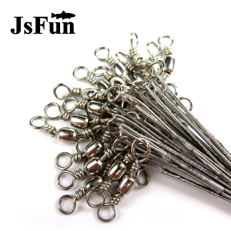 Jsfun 200 Pcs Fly Fishing Lead Line Sedal Anti-Bite Rope Wire Leader-JSFUN Official Store-15cm-Bargain Bait Box