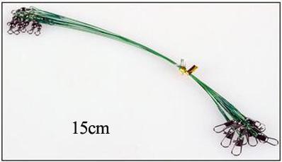 Jsfun 200 Pcs Fly Fishing Lead Line Sedal Anti-Bite Rope Wire Leader-JSFUN Official Store-15cm7-Bargain Bait Box