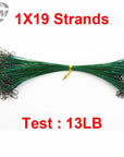 Jsm 100Pcs 25Cm Nylon Coated Fishing Wire Leader Stainless Steel Braided Trace-JSHANMEI Official Store-1X19 13LB-Bargain Bait Box